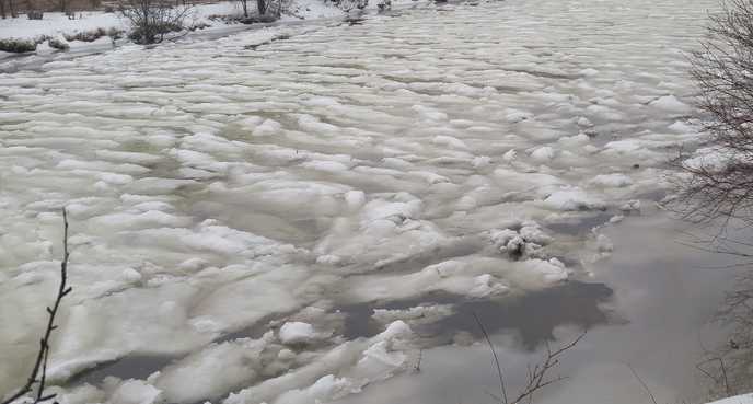 Eramosa River ice